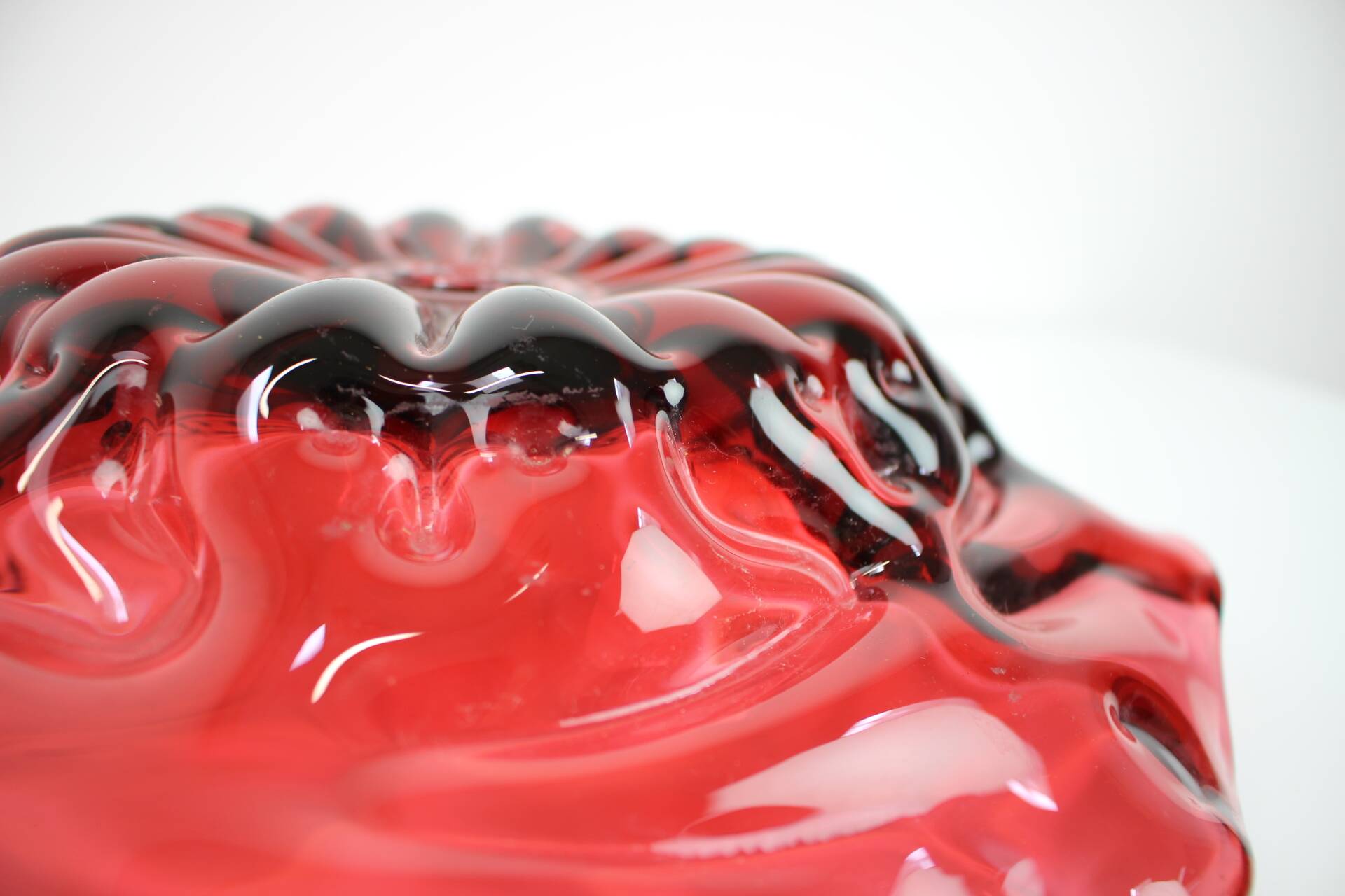 1960s Czech Art Glass Bowl by Josef Hospodka for Chribska Glassworks