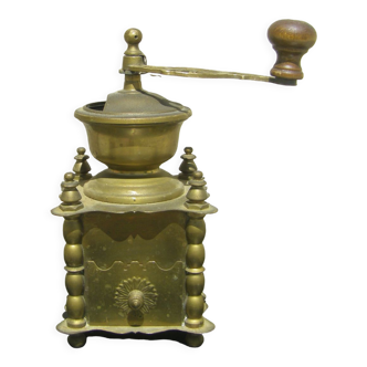 Brass coffee grinder