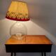 Dame-Jeanne XXL glass floor lamp with vintage lampshade.