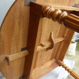 Cherry wood shuttered table.
