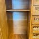 Wood and rattan chest of drawers and wardrobe