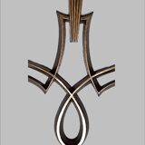 Genet and Michon pair of art deco wall sconces, bronze