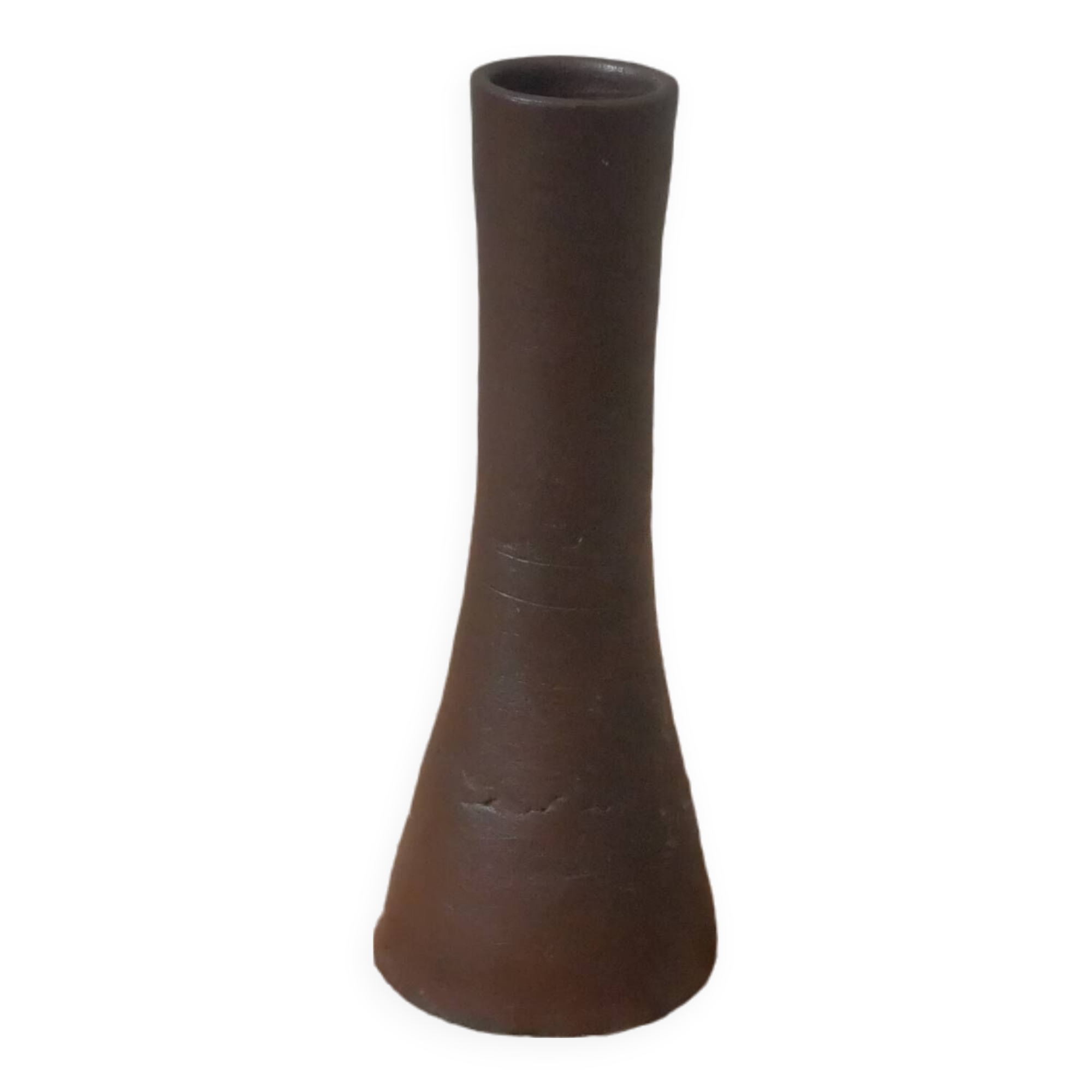 Ceramic soliflore vase artisanal handmade pottery Scandinavian country decoration