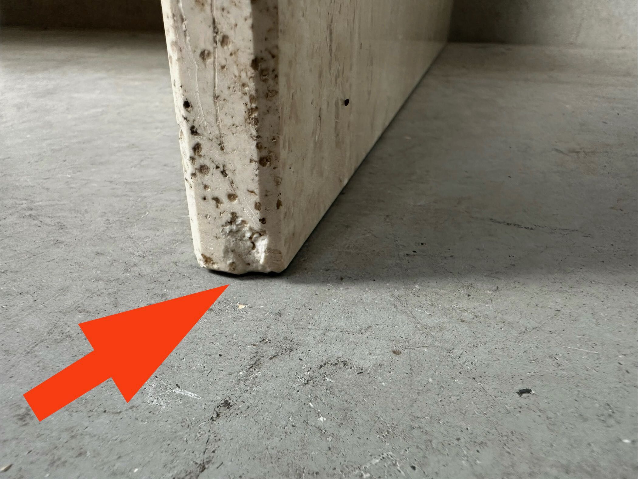 Vintage travertine side table