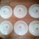 6 ironstone plates from the early 20th century