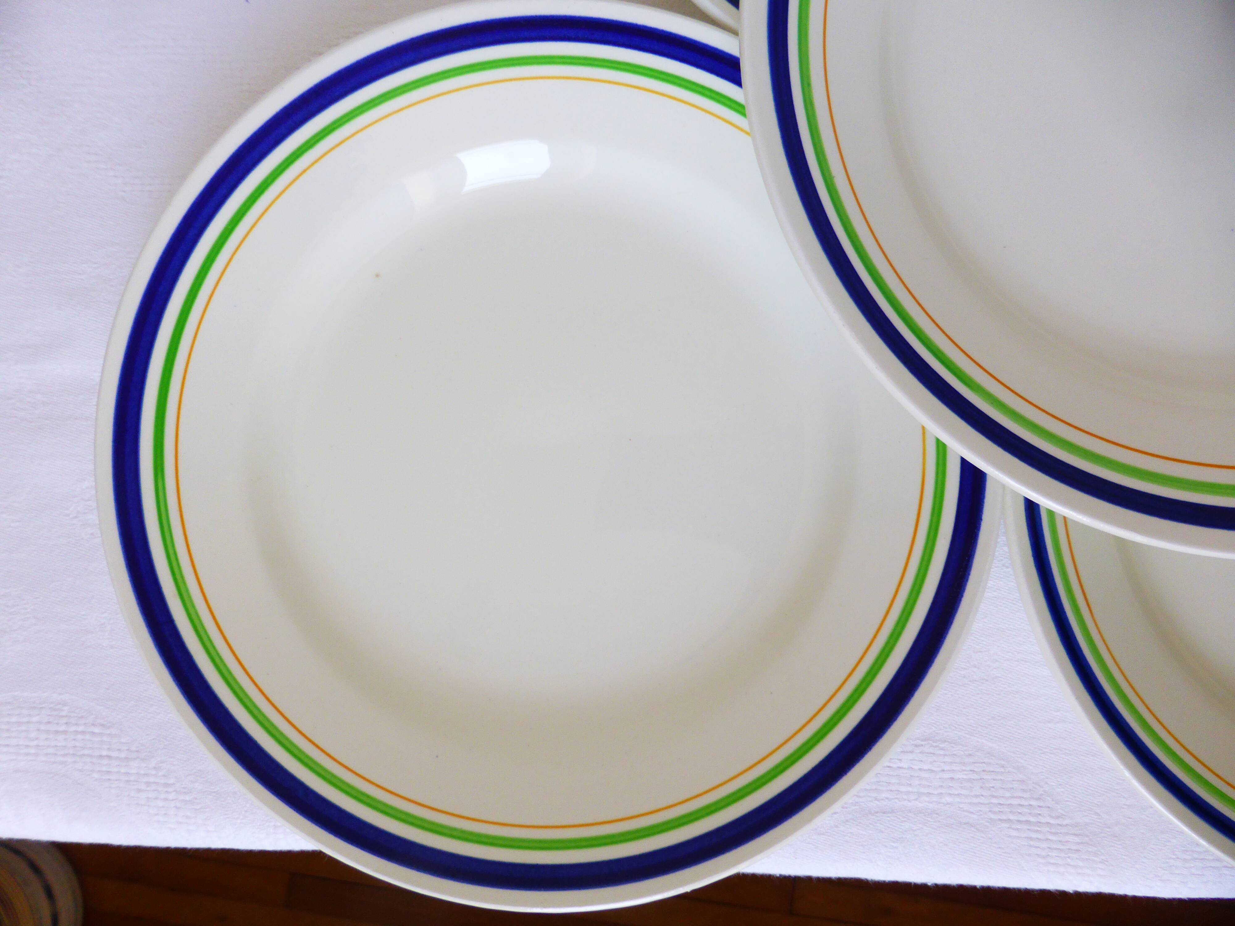 5 flat plates of Gien model Georges 210642