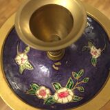 Floral brass chandelier