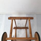 Vintage wicker cradle with 50-60s wheels