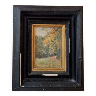 Enrique Atalaya (1851-1914), Spanish painter - Oil on cardboard - Landscape