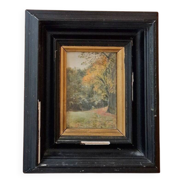 Enrique Atalaya (1851-1914), Spanish painter - Oil on cardboard - Landscape