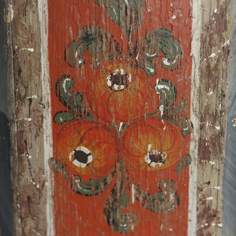 Folk art painted bridal wardrobe