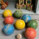 Old wooden ball game
