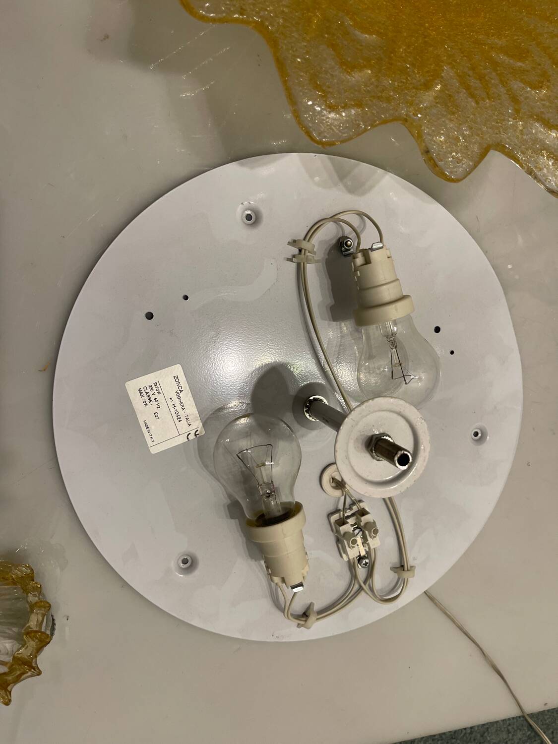 Plafonniers en verre de Murano, ensemble de 2