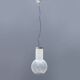 Glass and chrome metal ceiling light, 1970s
