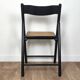 4 chaises pliantes bois et rotin