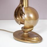 1970s pair of brass table lamps from France