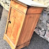 Bedside Louis Philippe with white marble