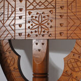 Swedish Carved Oak Monk Chair, 1930s