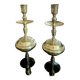 Golden bronze candlesticks