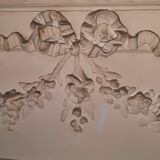 White painted wood paneling mirror