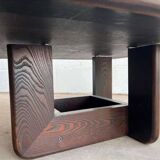 Vintage square coffee table / wenge coffee table