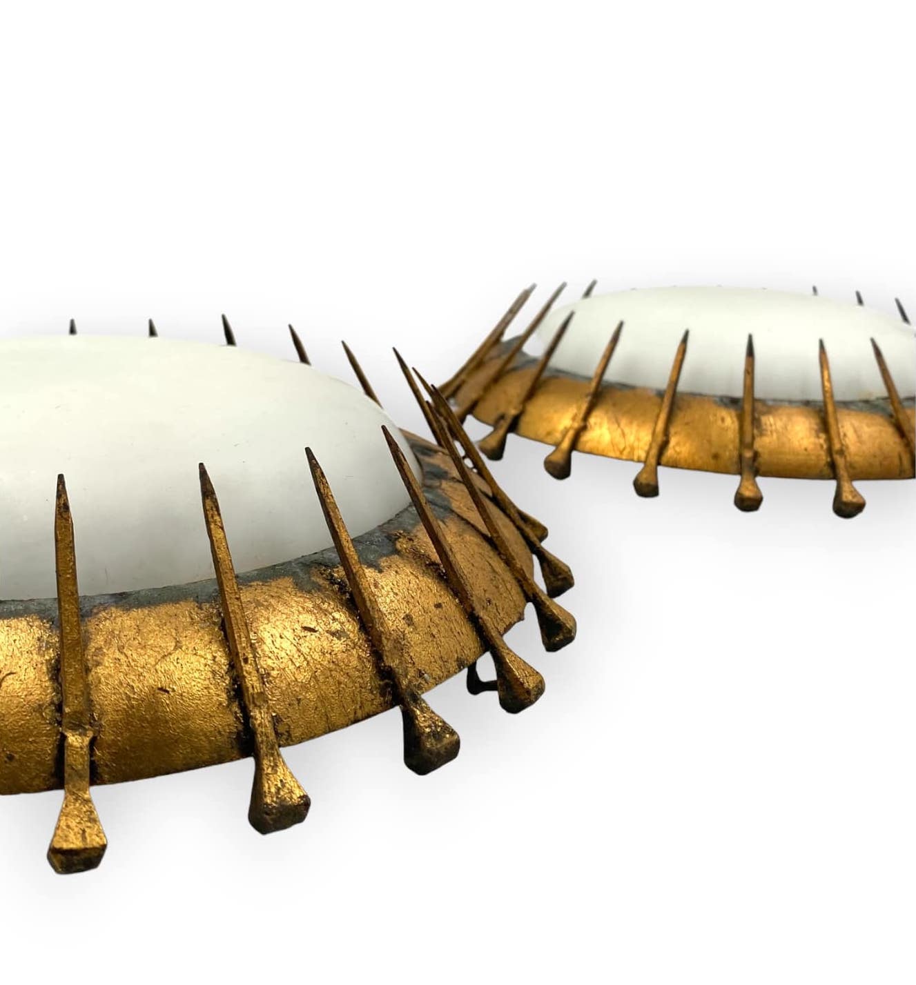 Set of 2 Brutalist sconces, France 1960s