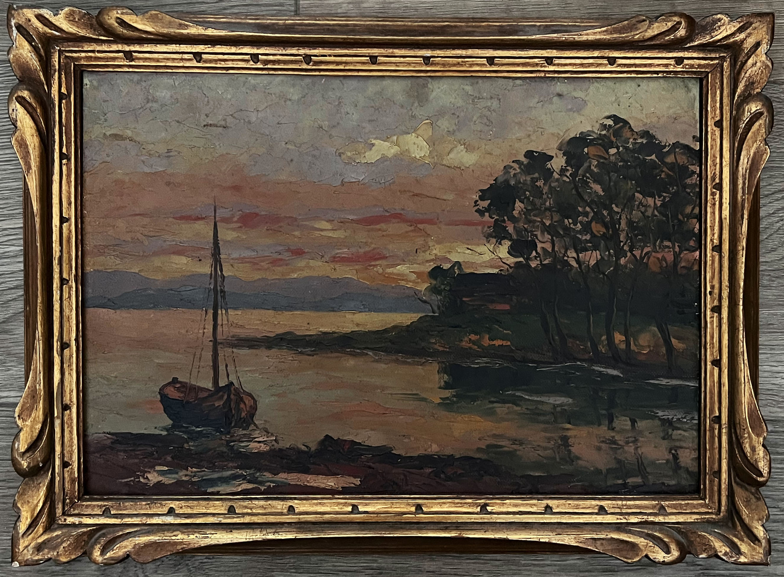 "Soleil couchant sur le rivage" par Dimitri Vazine