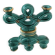 Vallauris green ceramic candle holder