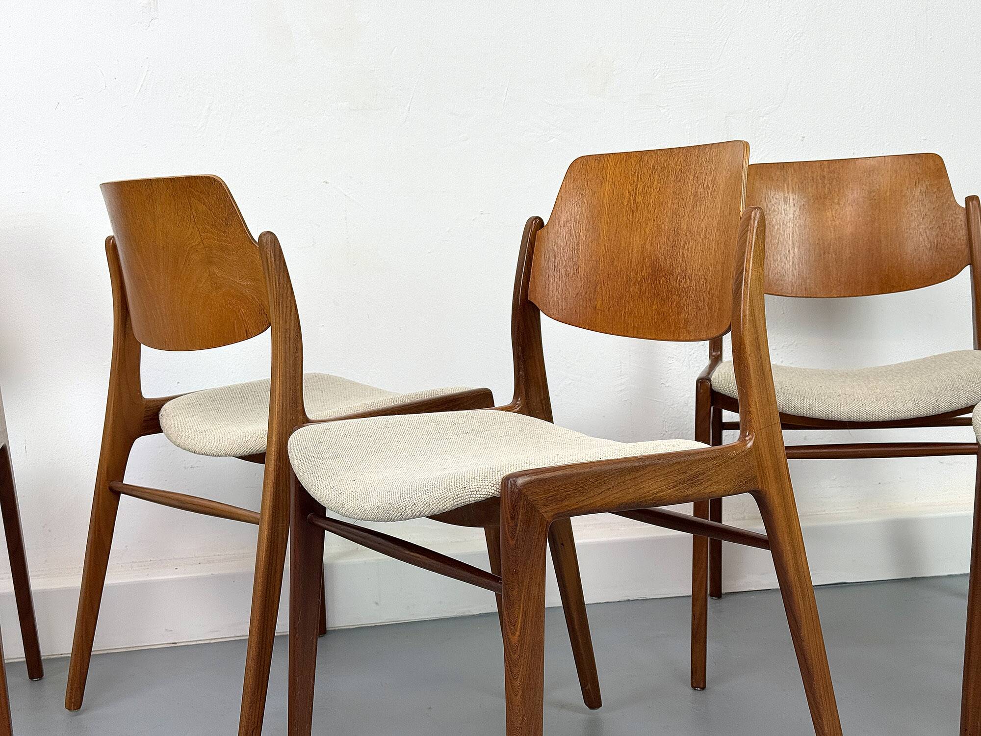 Teak Dining Chairs by Hartmut Lohmeyer for Wilkhahn, 1960s, Set of 6