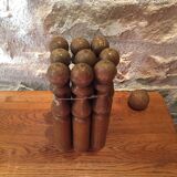 Old wooden bowling game