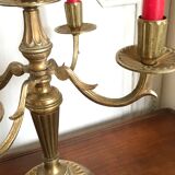 Pair of golden brass candlesticks