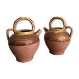 Pair of vintage terracotta watering cans