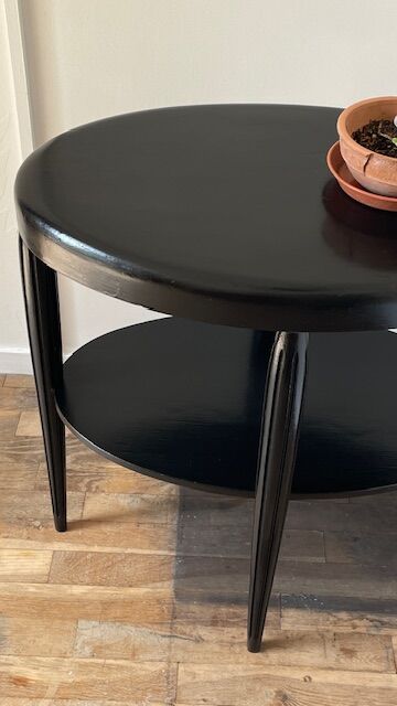 Gueridon console bois noir art déco