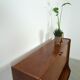 Teak veneer wall cabinet with flap, bar cabinet vintage