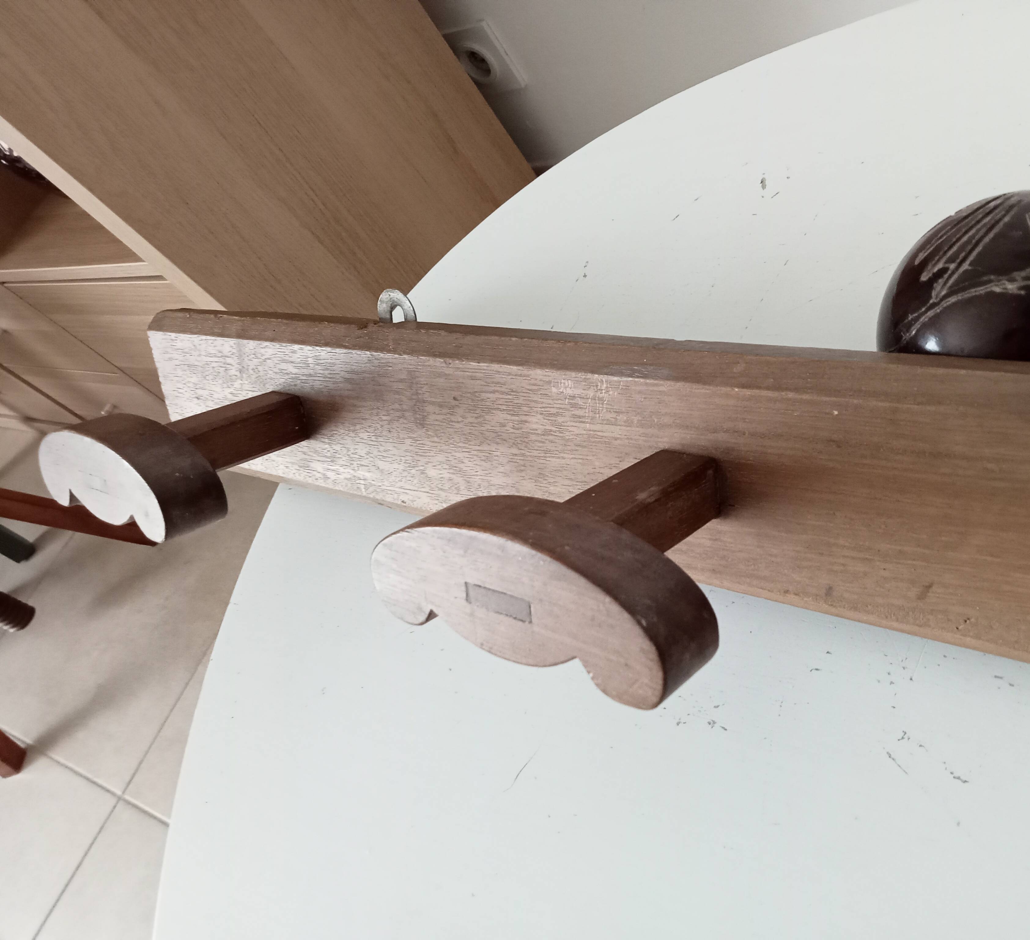 Vintage wall coat rack pop art