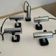 Set de 5 appliques vintage orientable chromée, Italie 1970
