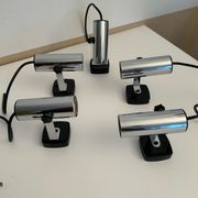 Set de 5 appliques vintage orientable chromée, Italie 1970