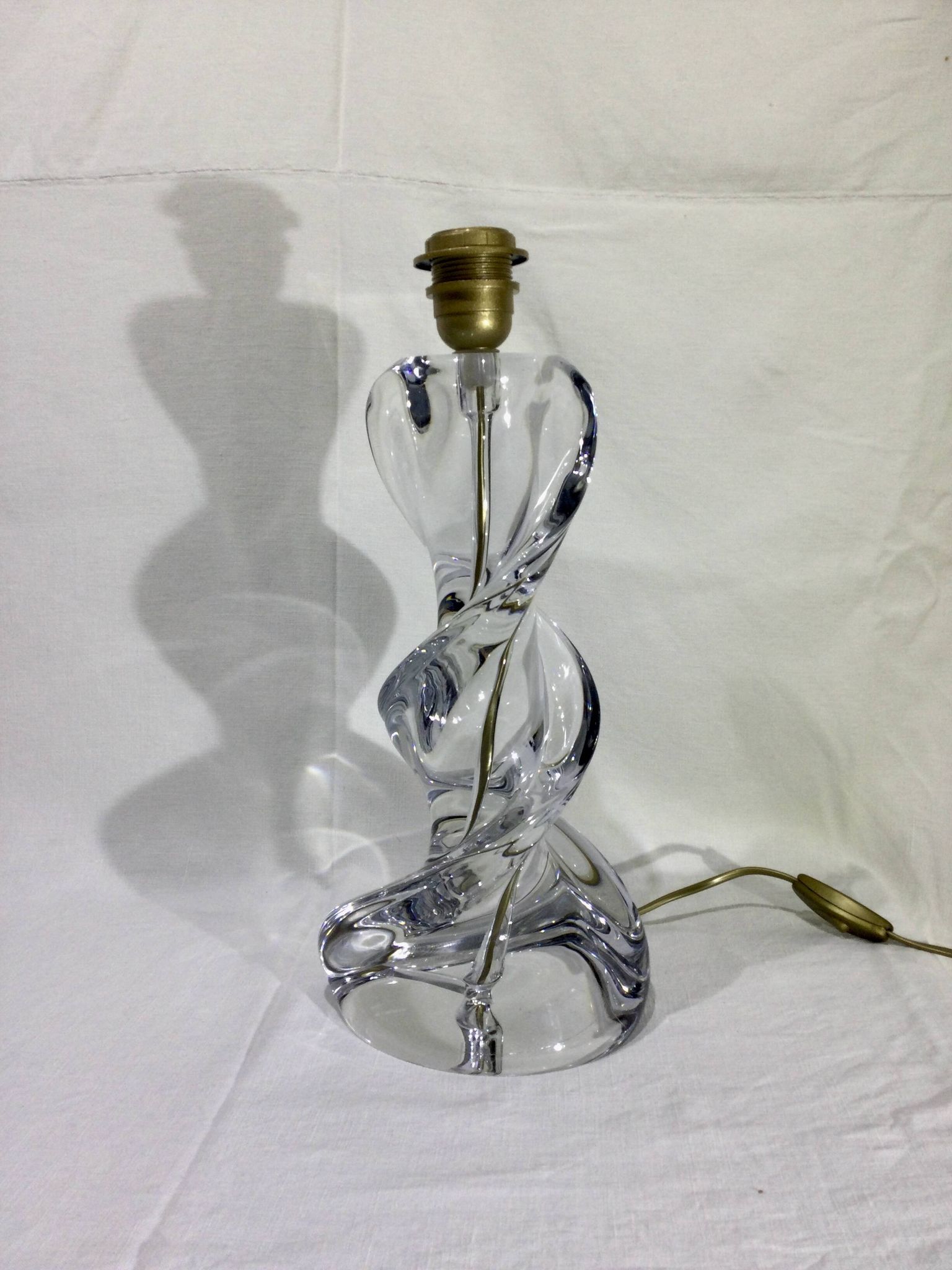 Pied de lampe en cristal de Sèvres