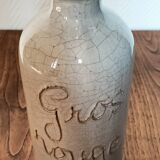 Large stoneware wine carafe and cork stopper