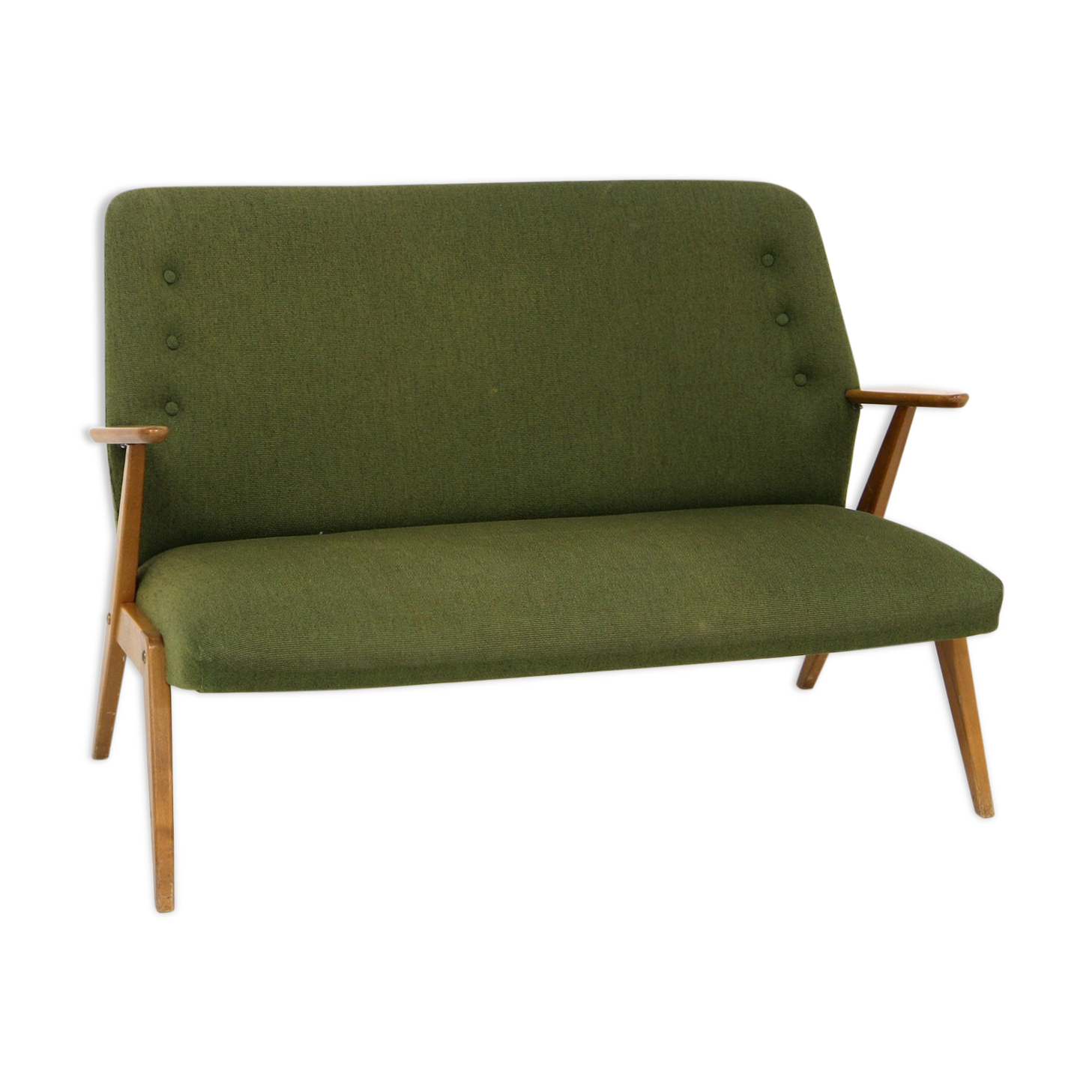 2-seater beech sofa, Sweden, 1950