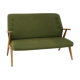 2-seater beech sofa, Sweden, 1950