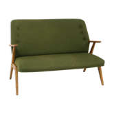 2-seater beech sofa, Sweden, 1950