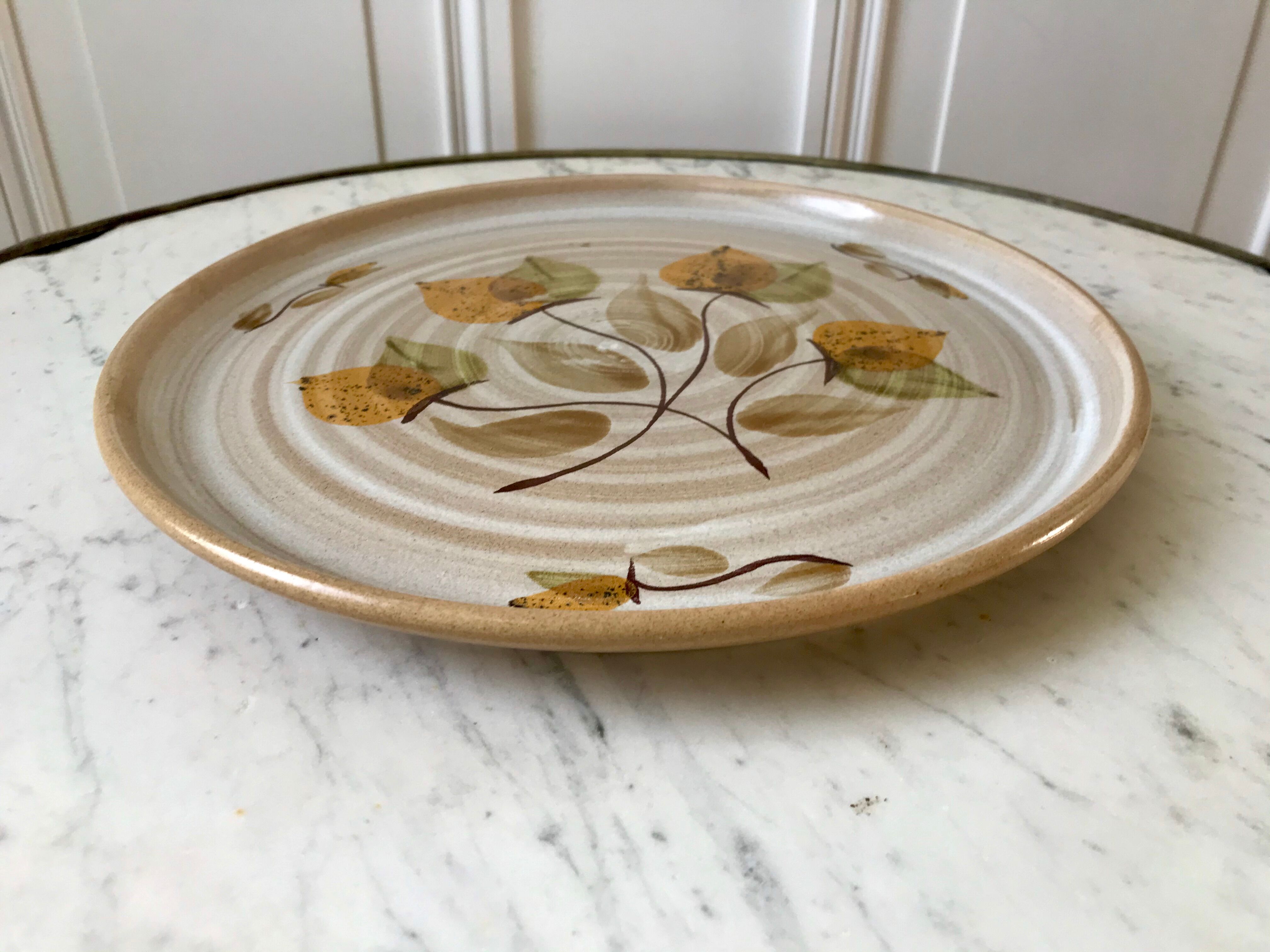 flat Niderviller Doria Ste Radegonde hand painted by hand 70s
