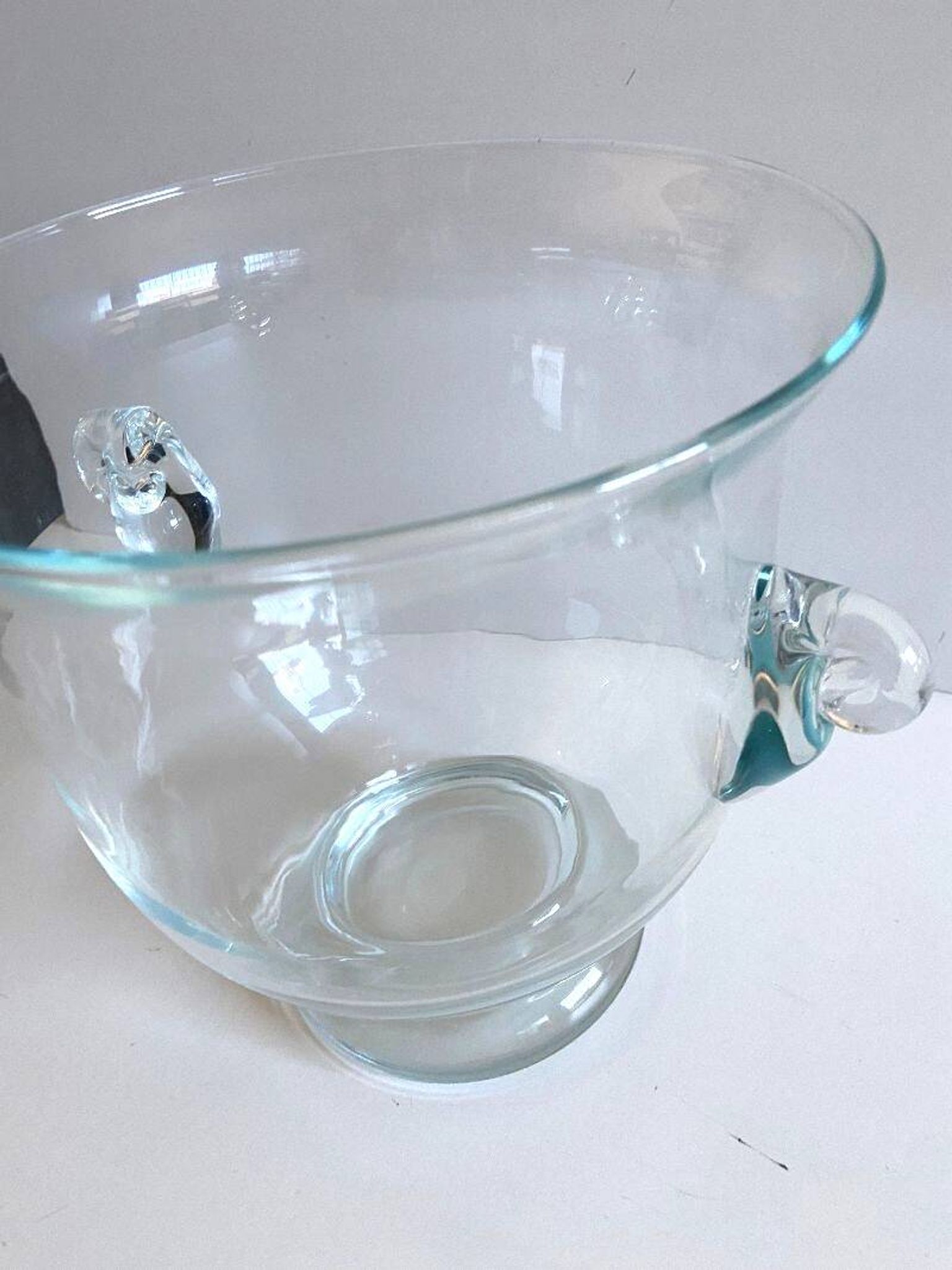 Gros Seau à Champagne ou Glace Rafraichissoir Vase Terrarium Verre Soufflé