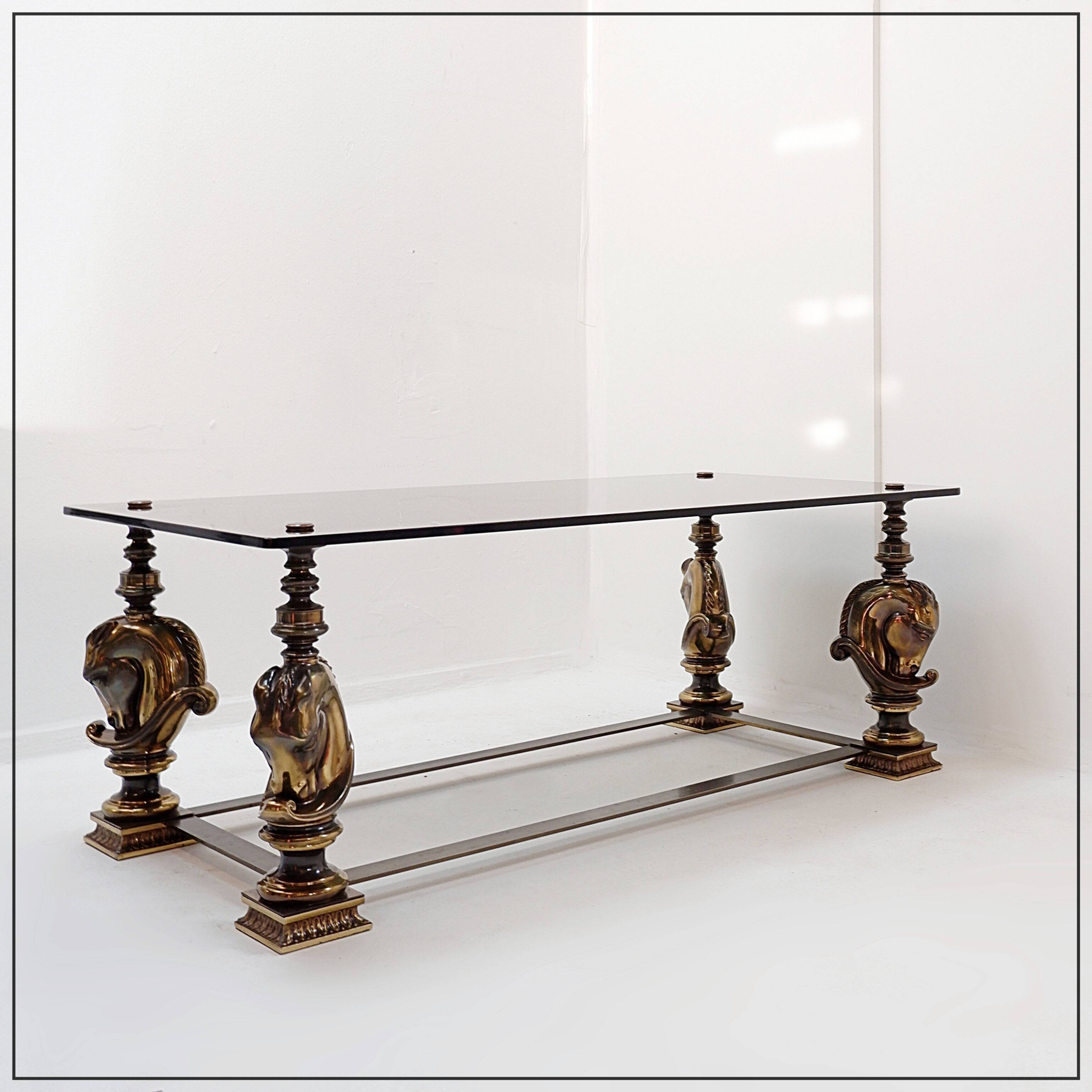 Table basse cheval dans le style de Maison Charles - 1970s