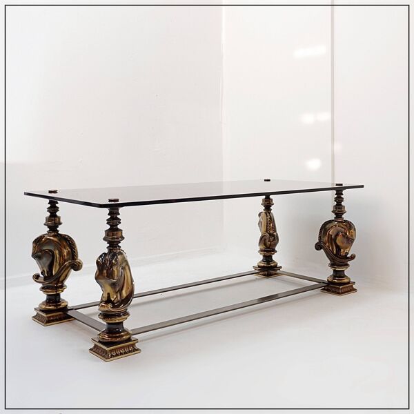 Table basse cheval dans le style de Maison Charles - 1970s