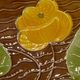 Ceramic dish, Sarreguemines France vintage, yellow flower