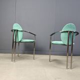 Vintage dining chairs by Belgo chrom, set of 6 - 1980s