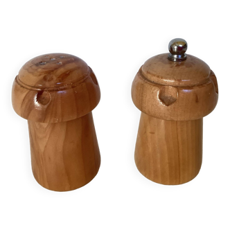 Salt and pepper wooden champagne cork