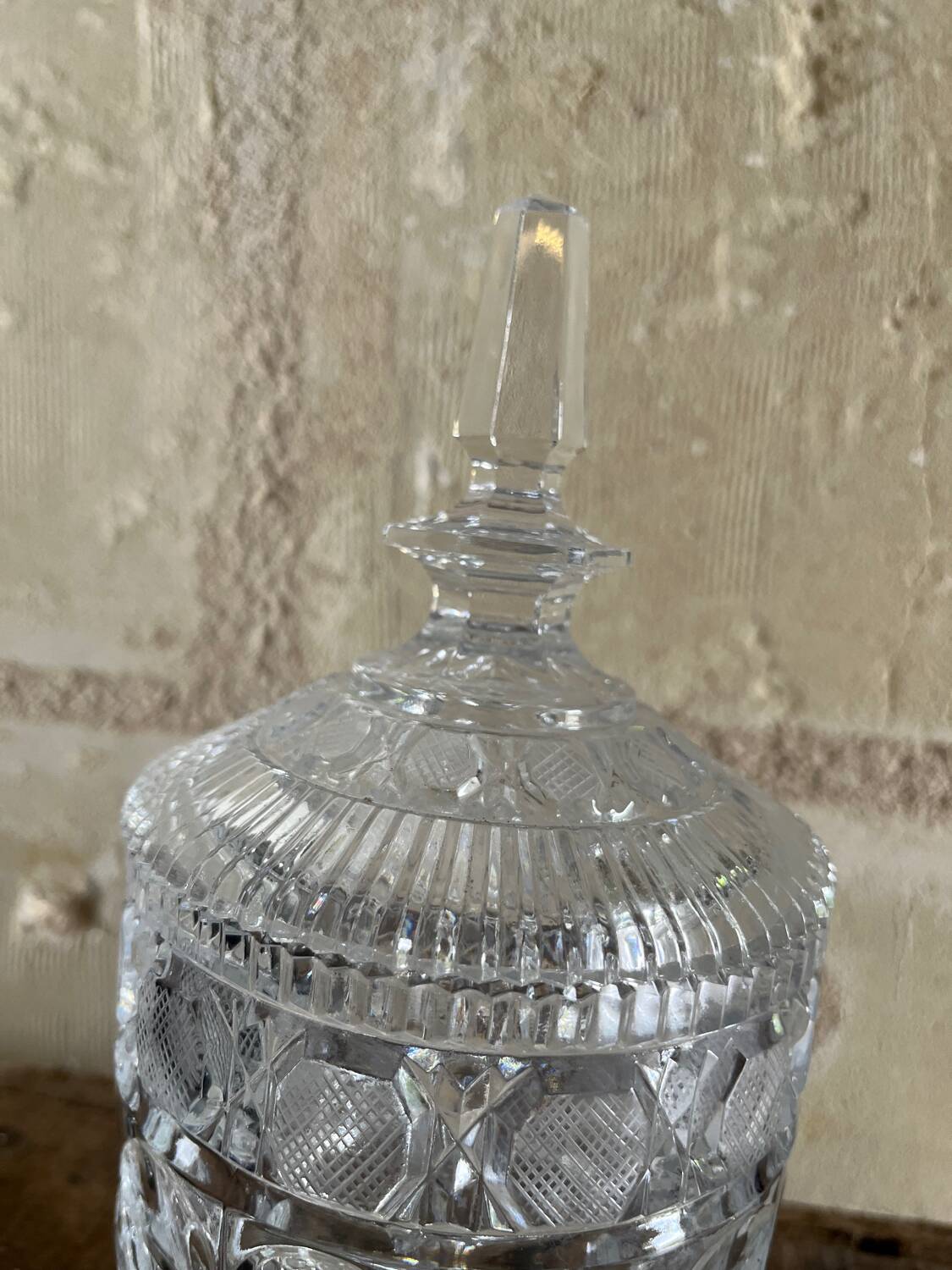 Crystal sugar bowl or candy bowl